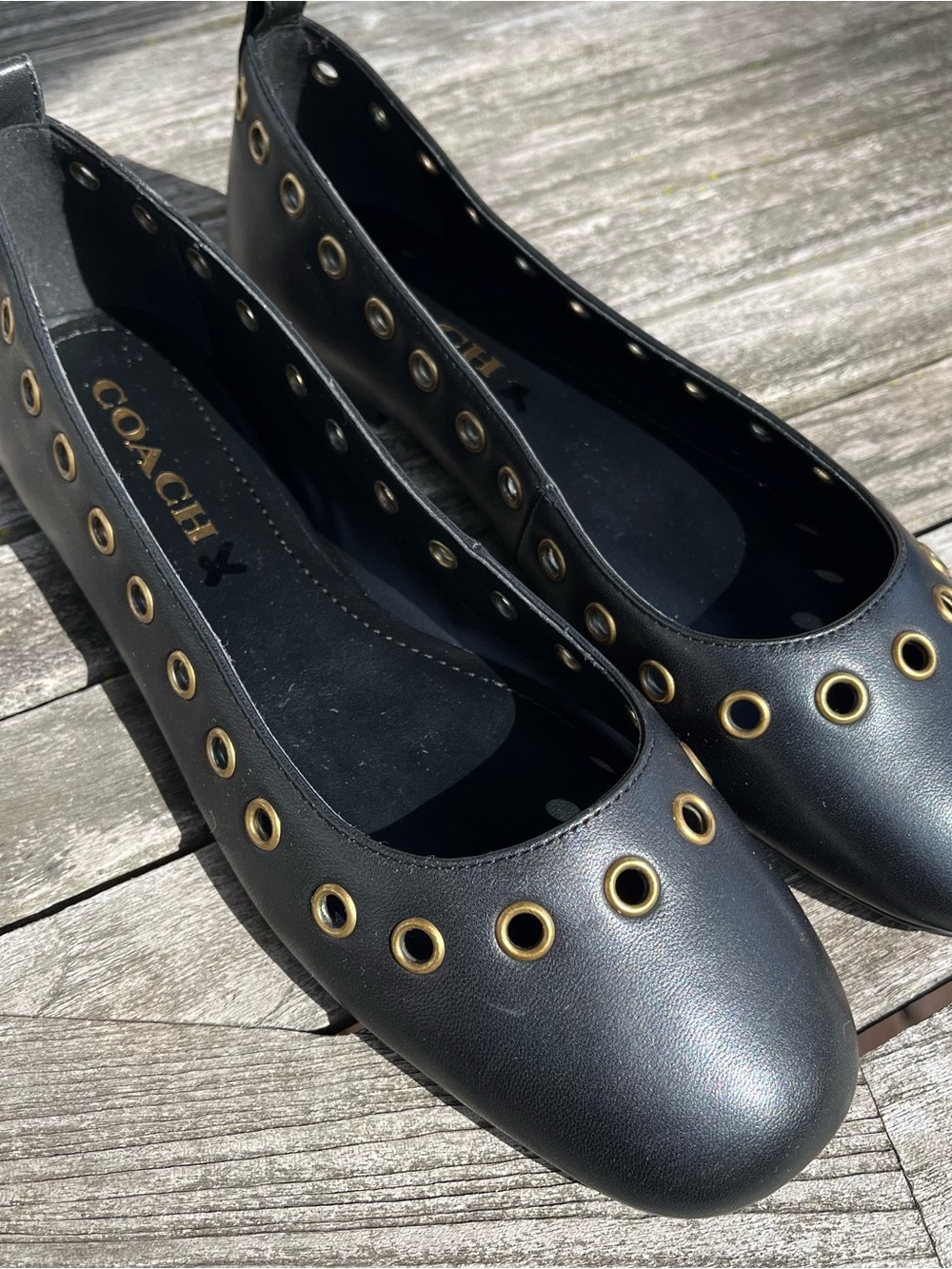 Coach Wendie ballet flats with grommets size 8 - Picture 3 of 8